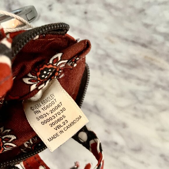 VERA BRADLEY Women's Cotton Original Tote Bag Charm in Moorish - Picture 7 of 8